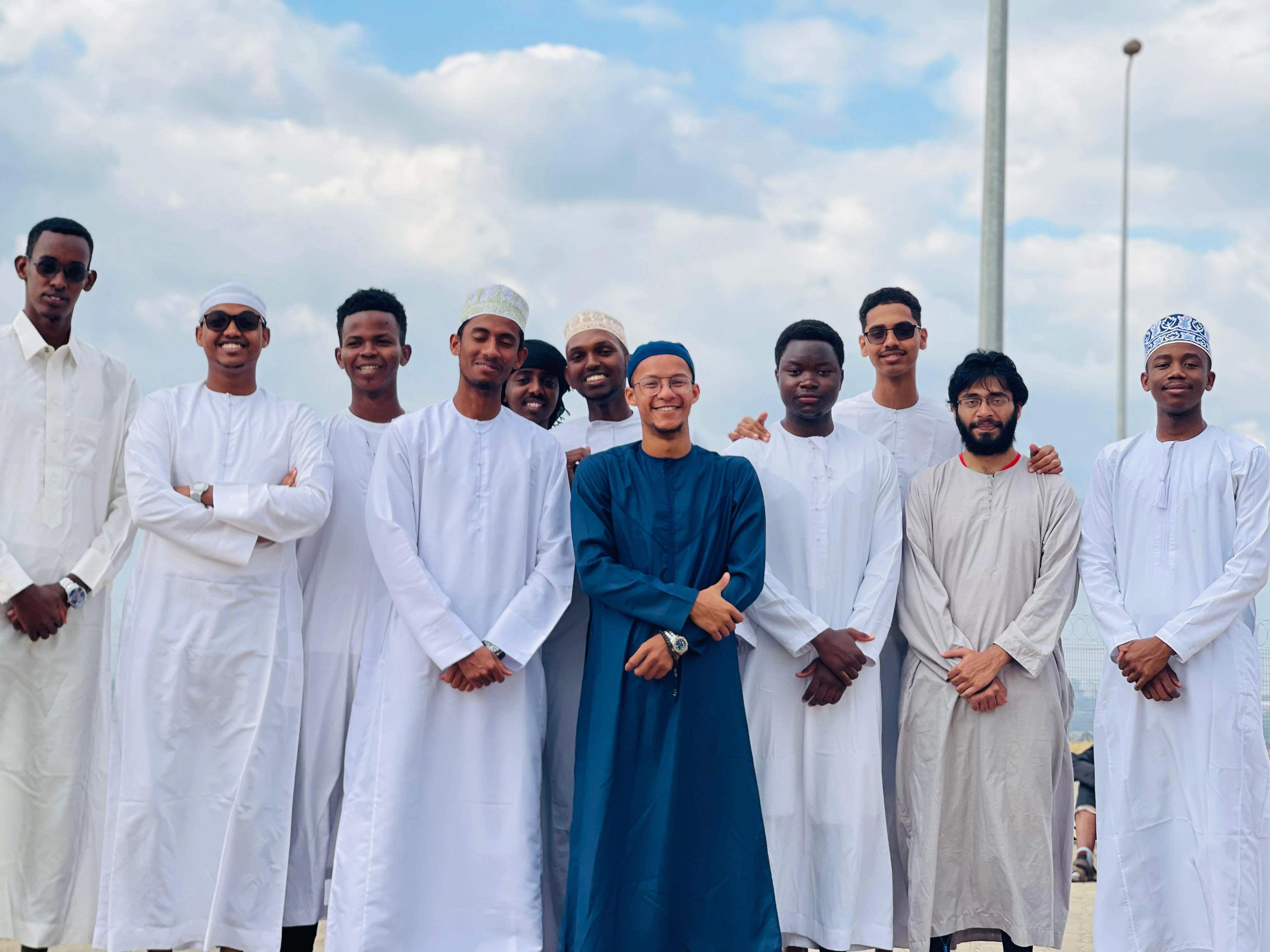 A group photo of young Muslim men
